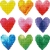 Diamond Dotz Mosaic Hearts Rainbow DD3 23x23