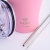 Estia Coffee Mug Ανακυκλώσιμο Ποτήρι Θερμός Ανοξείδωτο BPA Free 350ml Blossom Rose με Καλαμάκι