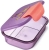 Maped Πλαστικό Παιδικό Δοχείο Φαγητού 0.9lt Μωβ Rabbit 874102