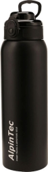 Alpin Μπουκάλι Θερμός Πλαστικό Ανοξείδωτο 1lt Black ALP-TH-1000BL