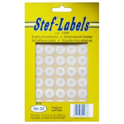 Self-adhesive Labels No.R/33 15mm 40f