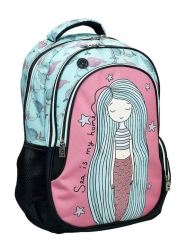 BackMeUp Τσάντα Πλάτης Δημοτικού Οβάλ Mermaid 357-18031