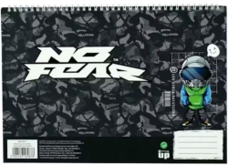 BackMeUp Μπλοκ Ζωγραφικής Α4 Σπιράλ 30φ No Fear Robot