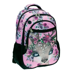 BackMeUp Τσάντα Πλάτης Δημοτικού Pink Deer 357-11031