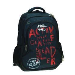 BackMeUp Τσάντα Πλάτης Σχολική No Fear Active 348-15031