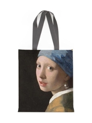 Brainfood Shopper Τσάντα Ώμου Υφασμάτινη Σουετ Vermeer Girl Pearl Earring 45262
