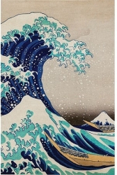 Brainfood Τετράδιο Με Χρυσοτυπία Hokusai Great Wave 14x21