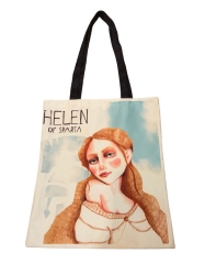 Brainfood Τσάντα Υφασμάτινη Σουετ Helen of Sparta