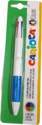 Carioca 4 Colors Στυλό Ballpoint 1mm με Πολύχρωμο Μελάνι 30132