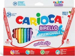 Carioca Birello Double Tip Washable Drawing Markers Double Tip Set 24pcs