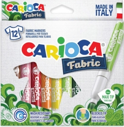 Carioca Fabric Μαρκαδόροι Ανεξίτηλοι 12χρ 40957