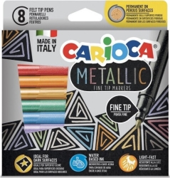 Carioca Μαρκαδόροι Μεταλλικοί Fine Tip 8χρ 43162