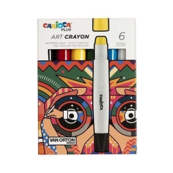 Carioca Plus Art Crayon Κηρομπογιές 6 Χρώματα 45212