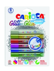 Carioca Spark Glitter Κόλλα 10,5ml 6 Χρώματα 42110