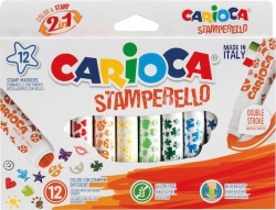 Carioca Stamperello Πλενόμενοι Μαρκαδόροι Ζωγραφικής Χονδροί Σετ 12τμχ 42240