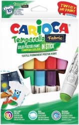 Carioca Τέμπερα Στεγνή Σετ Μαρκαδόροι για Ύφασμα