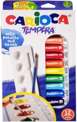 Carioca Τέμπερες Ζωγραφικής 10ml 12τμχ 40012