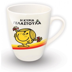 Χάρτινη Πόλη Κυρία Γελαστούλα Κούπα Κεραμική Λευκή