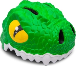 Crazy Safety 49-55cm Παιδικό Κράνος Crocodile Πράσινο με Φωτάκι LED