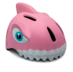 Crazy Safety 49-55cm Παιδικό Κράνος Shark Ροζ με Φωτάκι LED