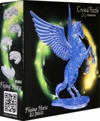 Crystal Puzzle 3D Μπλε Φτερωτό Άλογο 42τμχ