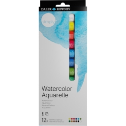 Daler Rowney Σετ Χρωμάτων Simply Watercolour 12x12ml
