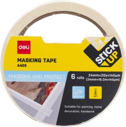 Deli Ταινία Χαρτοταινία 24mm X 18,2m Stick-Up Λευκό