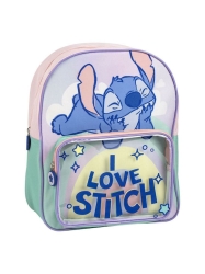 Disney Lilo&Stich Παιδική Τσάντα Πλατης με Διαφανή Τσέπη
