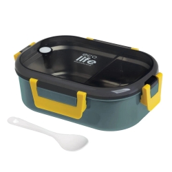 EcoLife Φαγητοδοχείο Με Χώρισμα 900ml Forest Green 33-BO-9067