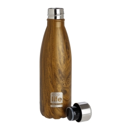 EcoLife Μπουκάλι Θερμός 0,5 λίτρα Wood 33-BO-3022