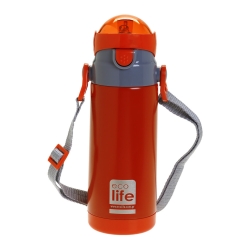 EcoLife Θερμός Παιδικό Μεταλλικό 400ml Κόκκινο 33-BO-2997