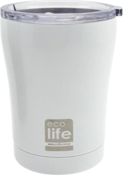 Ecolife Ποτήρι Θερμός Ανοξείδωτο BPA Free 300ml Λευκό 33-BO-4115