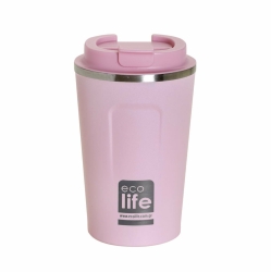 EcoLife Κούπα Θερμός Για Καφέ 370ml Rose Pink 33-BO-4112