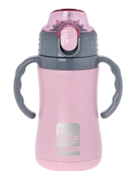 EcoLife Θερμός Παιδικό Μεταλλικό 300ml Ροζ 33-BO-3005