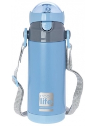 EcoLife Θερμός Παιδικό Μεταλλικό 400ml Μπλε 33-BO-3008