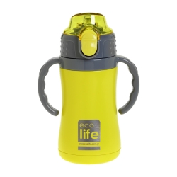 EcoLife Θερμός Παιδικό Μεταλλικό 300ml Κίτρινο 33-BO-2998