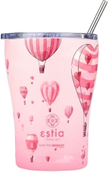 Estia Coffee Mug Save The Aegean Ποτήρι Θερμός Ανοξείδωτο BPA Free 350ml Love ascend με Καλαμάκι