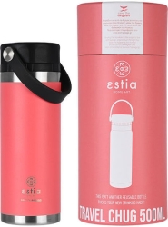 Estia Travel Chug Save The Aegean Μπουκάλι Θερμός Fusion Coral 500ml 01-17729