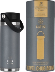 Estia Travel Chug Save The Aegean Μπουκάλι Θερμός Fjord Grey 500ml 01-17798