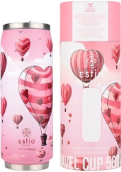 Estia Travel Cup Ανακυκλώσιμο Ποτήρι Θερμός Ανοξείδωτο 500ml Love ascend με Καλαμάκι
