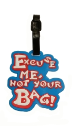 Ετικέτα Βαλίτσας Excuse Me Not Your Bag Μπλε
