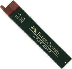 Faber-Castell 12 Μύτες Μολυβιού Super Polymer Πάχους 0.5mm Τύπου 2B