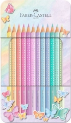 Faber-Castell Sparkle Pastel Σετ Ξυλομπογιές σε Κασετίνα 12τμχ