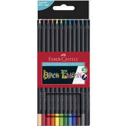 Faber Castell Ξυλομπογιές Black Edition 12τμχ 116412
