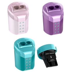 Faber Castell Ξύστρα Διπλή Roll-On Sparkle Μεταλλικό Χρώμα 183900