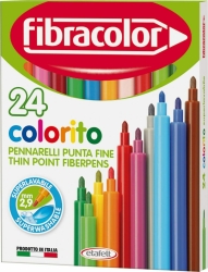 Fibracolor Μαρκαδόροι Λεπτοί Colorito 24τμχ