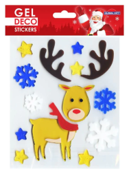Global Gift Χριστουγεννιάτικα Sticker Gel Deco Τάρανδος 13x17cm 310594