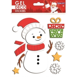 Global Gift Χριστουγεννιάτικα Sticker Gel Deco Χιονάνθρωπος 13x17cm 310505