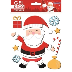 Global Gift Χριστουγεννιάτικα Sticker Gel Deco Αϊ-Βασίλης 13x17cm 310504