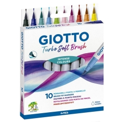 Giotto Turbo Soft Plus Μαρκαδόροι Με Μύτη Πινέλου 10χρ 426800